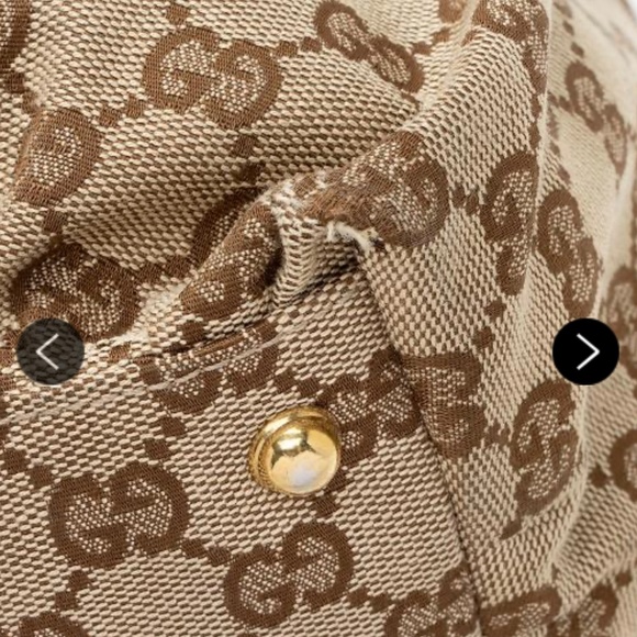 Gucci interlocking tote bag duffle medium large brown travel canvas d - Picture 10 of 14